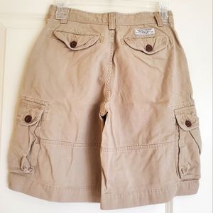 Polo Ralph Lauren Khaki Utility Cargo Shorts Chino Youth Boys Sz. 14 L Large Tan